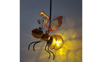 Outdoor Ant Garden Ornament Whimsical Hanging Decoration Eco-Friendly Solar Hanging Light with Wire Frame Rechargeable for Gardeners