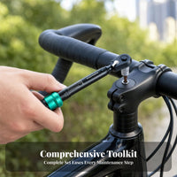 25 Pieces 2.5-30 Nm 25-Piece Cycle Force Wrench Kit Mini Bike Force Wrench Kit Molded Compartments Repair Tool Metal Sockets