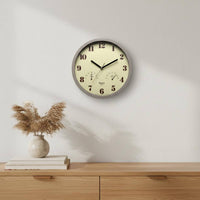 Wall Timepiece with Thermometer and Hygrometer Quartz Movement for Kitchen