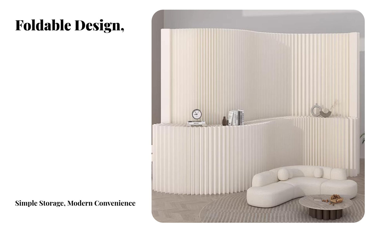 Accordion Paper Partition Foldable Design Folding Screen Honeycomb Structure Space Separate R for Homeowners, Renters, Retail Store, Bedroom