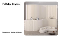 Accordion Paper Partition Foldable Design Folding Screen Honeycomb Structure Space Separate R for Homeowners, Renters, Retail Store, Bedroom