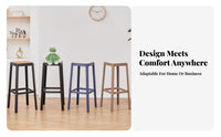Minimalist Design Stackable Counter Stool with Backrest Easy Maintenance Bar Chair Sturdy Frame Household Furniture single-Piece Molding for Homeowners, Restaurant Owners, Adults, Coffee Shop, Bistro, Kitchen, Reception Area