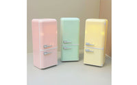 Dollhouse Refrigerator Interior Light Dollhouse Fridge Silver Handles 1:12 Scale Fridge