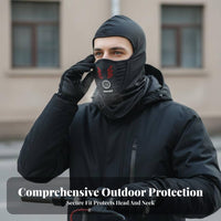Balaclava Face Covering Windproof Fleece Lined Balaclava Thermal Full Face Cover Thickened Motorcycle Helmet Liner
