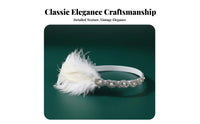 Jazz Age Feather Headband Vintage Design Peacock Feather Headdress 1920s Dancer Headband Jazz Age 1920s Dancer Headpiece