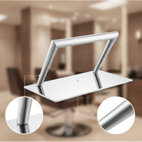 Stainless Steel Salon Chair Footrest Heavy Duty Barber Chair Footrest Polished Foot Plate Rust-Resistant for Hairstylists, Barbers, Barbershop