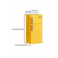 Double Door Dollhouse Refrigerator Realistic Design Miniature Fridge Opening Doors Toy Kitchen Appliance for Collectors