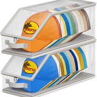 PVC Transparent Hat Storage Box with Zipper, Foldable, Stackable