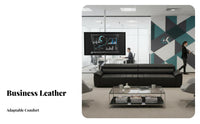 Modular Office Couch and Table Group Minimalist Design Reception Seating Firm-Density Foam Cushions Commercial Furnishings for Interior Designers