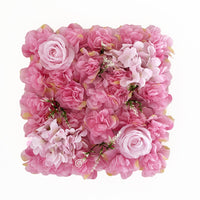 Rose Hydrangea Flower Wall Panel Dense Decorations Lifelike for Weddings
