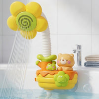 Button-Operated Electric Bath Toy with Hose Flexible Water Sprayer for Toddlers, Babies, Kids