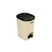 Large Capacity Foot Pedal Trash Can Hands-Effortless Operation Step-on Trash Can Stylish Design Foot Pedal Garbage Bin Odor-Sealing Lid for Bathroom, Living Room, Office