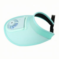 Fan Visor Cap Shielding Cap with Solar Fan Adjustable Handsbattery-Free for Outdoor Workers, Travel, Walking