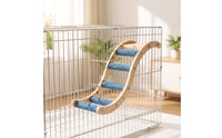 Wooden Bird Ladder Exercise Climbing Ladder with Rungs Enrichment Bird Perch Sturdy for Parrots