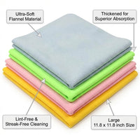 Extra Large Microfiber Cleaning Cloths, Super Absorbent Dust Cloths, Thickened Instrument Polishing Cloth, Colorfast Microfiber Cleaning