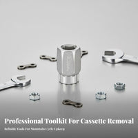 3 Pieces Cycle Cassette Removal Tool Set Heat Treated Steel for Garage