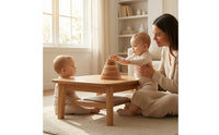 Wooden Stacking Toy Educational Block Set with Pegs Developmental for Daycare