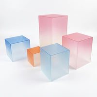 Acrylic Display Case Organizer Box, Gradient Material Design, Storage for Shelves for Desk, Stationery for Teens