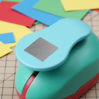 Easy to Use Postage Stamp Punch Effort Saving Scalloped Square Punch for Crafters, Kids, Journaling, Card Making