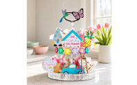 16 Pieces Easter Tiered Tray Ornaments Bright Colors for Kitchen Counter, Shelf