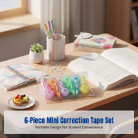 Mini Correction Tape Set, Cute Student Stationery, Portable, Assorted Styles, 3m Length, Random Design