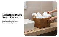 Plastic Woven storage container adaptable Woven Plastic storage container Easy to Clean for Closet