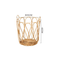 Laundry Basket with Handles Ventilated Woven Laundry Basket Sturdy for Bedroom