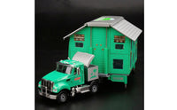 Die-Cast Truck with Detachable House Double-Layer Transformable Truck Toy Metal for Collectors, Kids, Display Case, Desk Decor