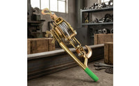 Non-Slip Grip Manual Ratchet Wire Rope Tensioner Gold-Toned Finish Double Hook Wire Tensioner
