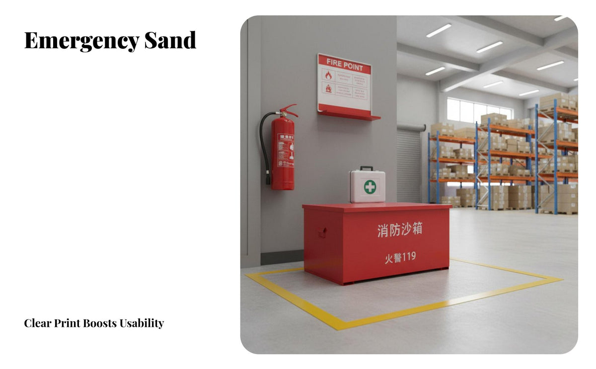 Firefighting Sandbox Emergency Sand Box Rust Resistant Fire Extinguishing Box for Factory Workers, Gas Stations, Factories, Warehouses