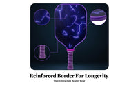 Wrapped Handle Fiberglass Pickleball Paddle Cracked Electric Pattern Purple Pickleball Paddle
