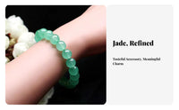 Green Aventurine Bracelet Gender-Neutral Design Green Stone Bead Bracelet Simple