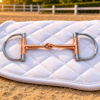 Violet Copper D-Shaped Horse Bit Stainless Steel Training Bit Long-Lasting Equestrian Gear Comfortable Mouthpiece