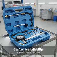 Engine Compression Tester Kit Hinged Lid Cylinder Pressure Gauge Kit Cylinder Pressure Tester pairedScale for Garage