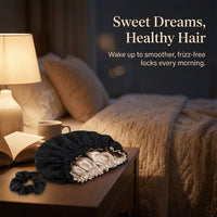 Satin Sleep Bonnet for Double Layer Adjustable Night Cap Women, Long Hat for Curly, Makeup Protection Postpartum