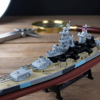 1:1000 Scale USS Missouri Battleship Model Tabletop USS Missouri Model Authentic Warship Realistic for Office, Bookshelf