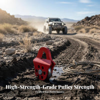 6-Ton Capacity recovery pulley Increases Pulling Power Recovery Pulley ruggedDuty hoist Accertifiedrtified and evaluatedssory for UTV Owners, from-pavement aficionados, Tractor operatives, hoisting