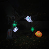 Outdoor Inflatable Archway with LED Lights Giant Inflatable Arch Waterproof Yard Decoration Stable for Lawn