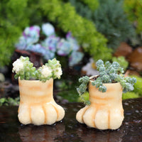 Feline Foot Planter Adorable Paw Shaped Flower Pot Feline Blossom Pot for Patio