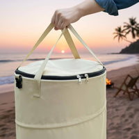 Foldable Garbage Bin Large Capacity Folding Trash Can Thickened Oxford Cloth Portable Camp Trash Can for Camping, Gardening, Yard