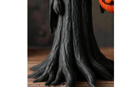 Witch Statue with Pumpkin Halloween Witch Figurine Desktop Ornament Tabletop Decorations Spooky for Mantel, Shelf