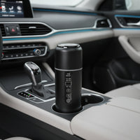 12V/24V Car Heating Cup Stainless Steel Electric Kettle with Car Adapter Portable Electric Heating Cup Insulated for Commuters