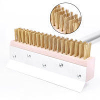 Stainless Steel Pizza Oven Cleaning Brush with Copper Bristles