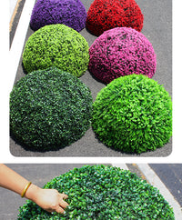 Artificial Eucalyptus Grass Ball for Outdoor Decoration, Iron, Rustic Style