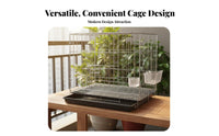 Pigeon Breeding Enclosure With Removable Divider Spacious Steel Dove Enclosure Hare Hutch Sturdy Construction Small Chicken