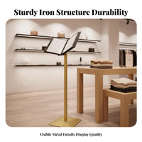 Floor Standing Menu Stand Heavy Duty Vertical Menu Display Stand Rust-Resistant Floor Standing Flip File Holder for Retailers, Event Organizers, Lobby