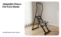 Space-Saving Foldable Stair Climber Non-Slip Pedals Stair Climber with Display Calorie Consumption Home Stepper Exercise Machine Quiet Operation for Beginners, Seniors, Adults, Small Areas, Indoor, Apartments, Living Room