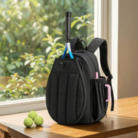 Quilted Backpack with Shoe Compartment Compact Pickleball Backpack Lightweight Pickleball Bag Portable for Gym