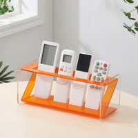 Transparent Controller Control Holder Compact Controller Control Holder with Compartments Glossy Desktop Organizer Sleek for Desk