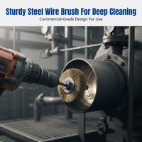Boiler Pipe Wire Brush, Steel Cleaning Brush for Smoke Water Drain Machine
